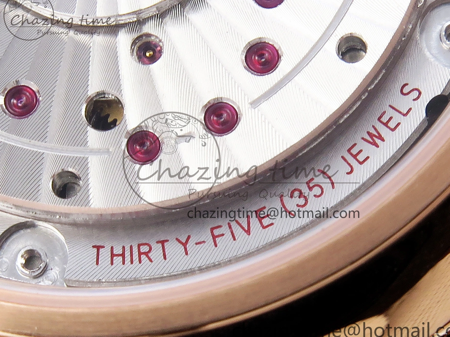 0219 Modern De Ville Date RG MKF 1:1 Best Edition White Textured Dial Roman Marker on Brown Leather Strap A 7752